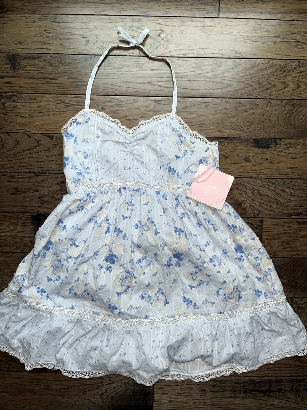 LoveShackFancy Girls' Blue Floral Halter Dress - Cute Summer Style 14